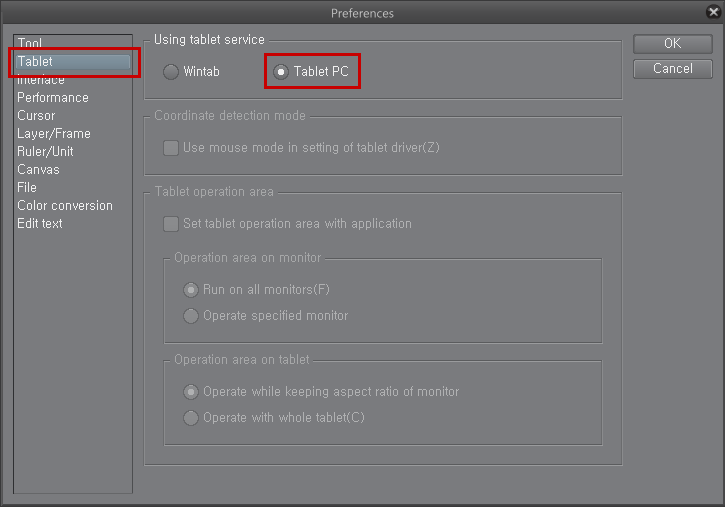 enable pressure sensitivity in illustrator inklet