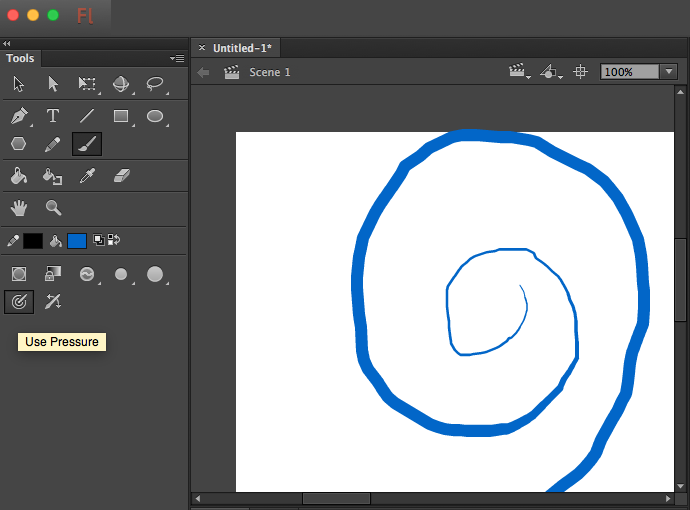 enable pressure sensitivity in illustrator inklet